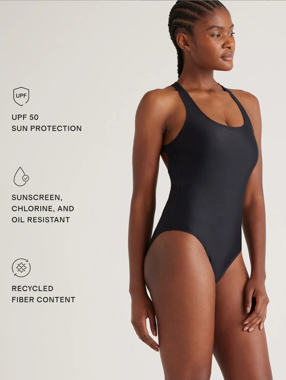 Quince Women's Italian Cross-Back One-Piece Swimsuit #131